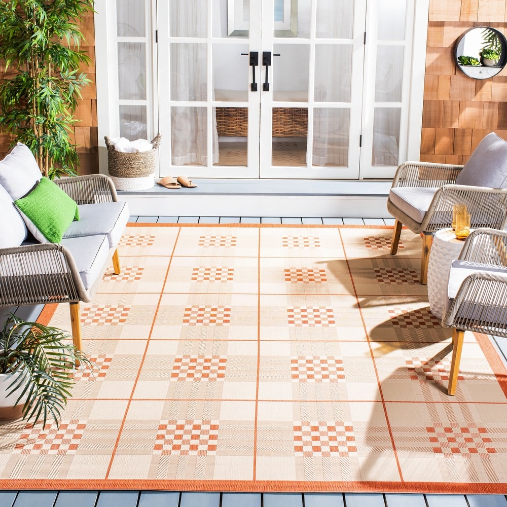 SAFAVIEH Courtyard Jeraldine Indoor/ Outdoor Waterproof Patio Backyard Rug