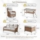 preview thumbnail 156 of 199, Outdoor Patio Sofa Swivel Chair with 6-Inch Thick Cushions Set