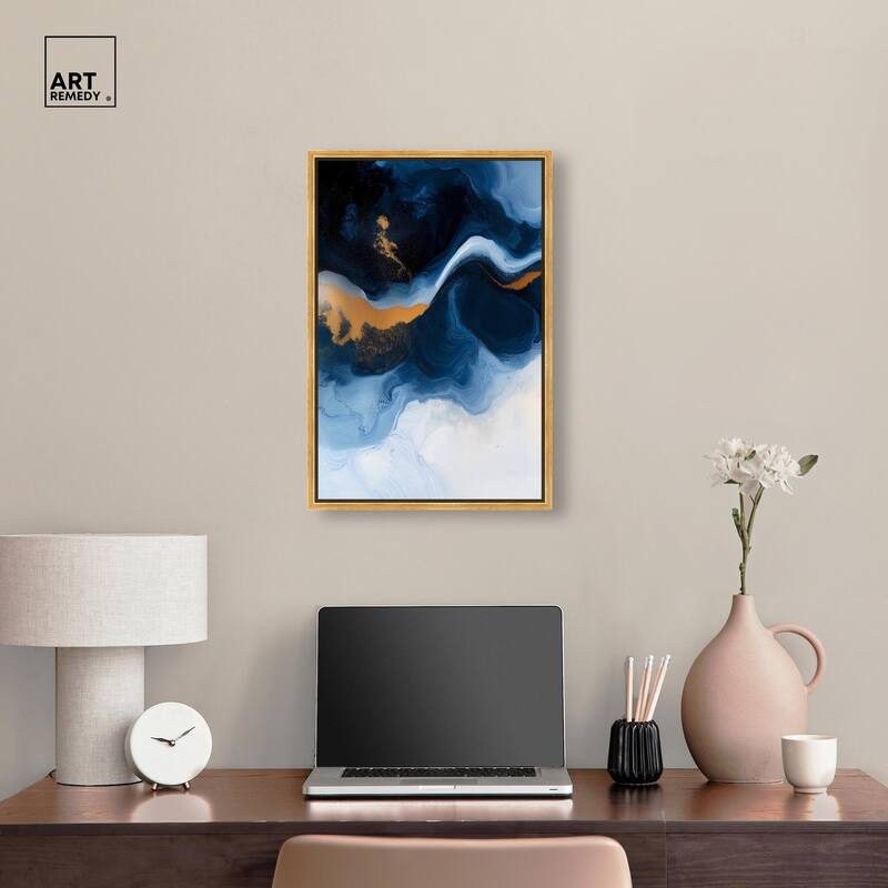 Blue Deep I Canvas by Art Remedy