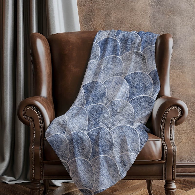 Premium Machine Washable Modern Arches Sherpa Throw Blanket