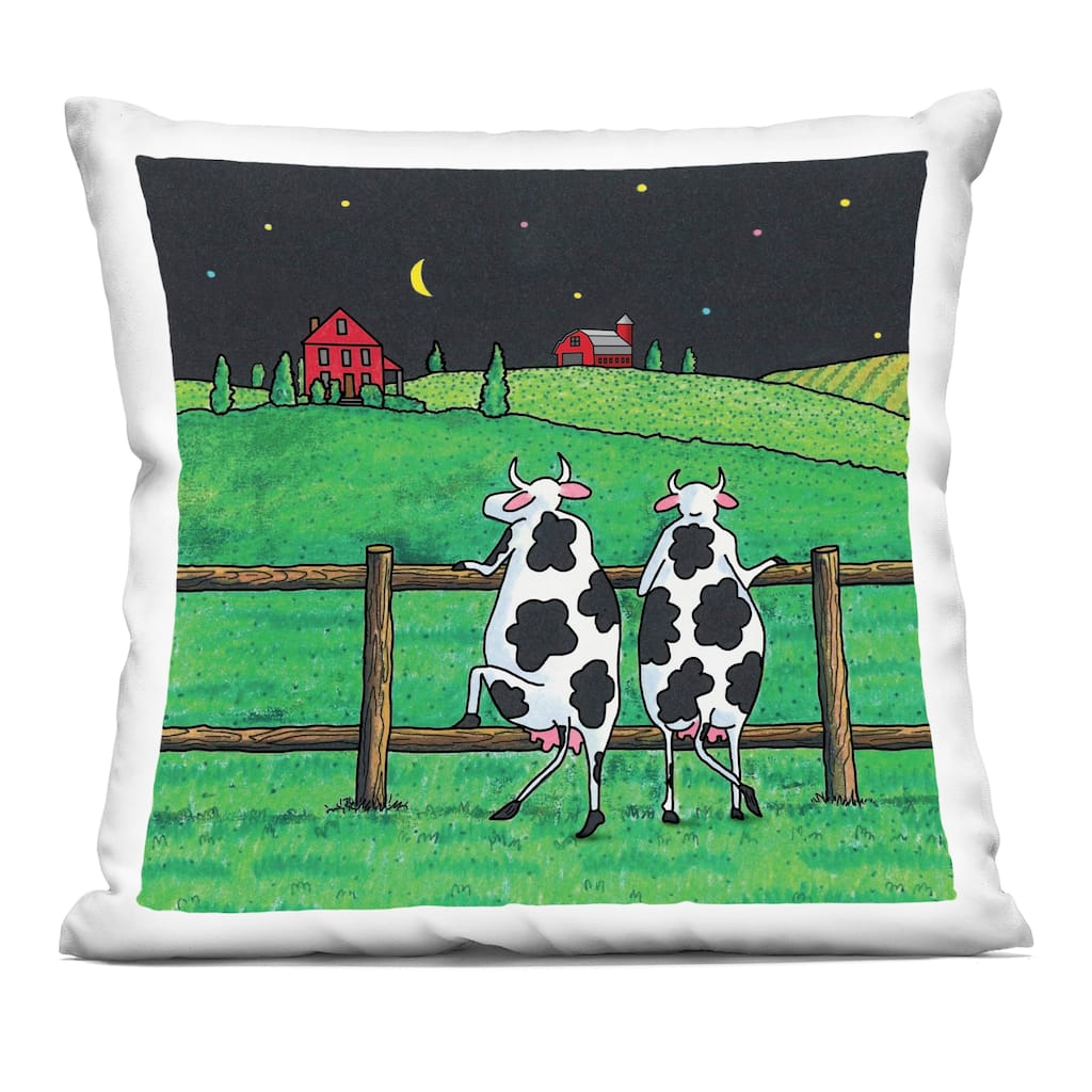 Stupell Girls Night Out Cows Decorative Printed Throw Pillow Design by Roger Straub