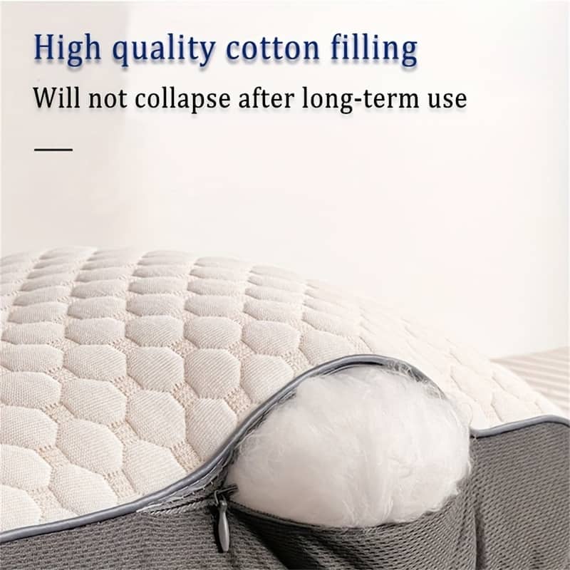 Bed Pillows for Sleeping Set of 2/4/6, Ergonomic Cervical Neck Pillows, Gusseted Pillow for Back, Stomach or Side Sleepers