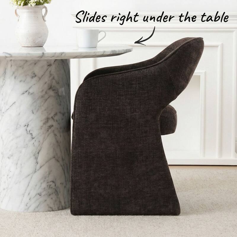 19" Seat Height Upholstered Fabric Dining Armchair (Set of 4)