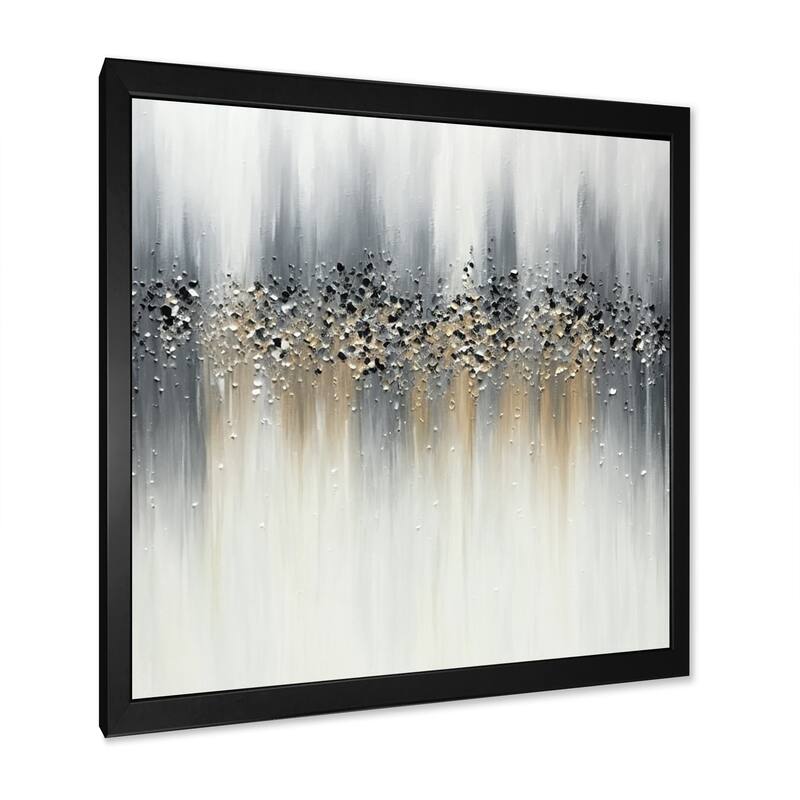 Designart " Gentle Gray Serenity" Abstract Painting Framed Canvas Prints