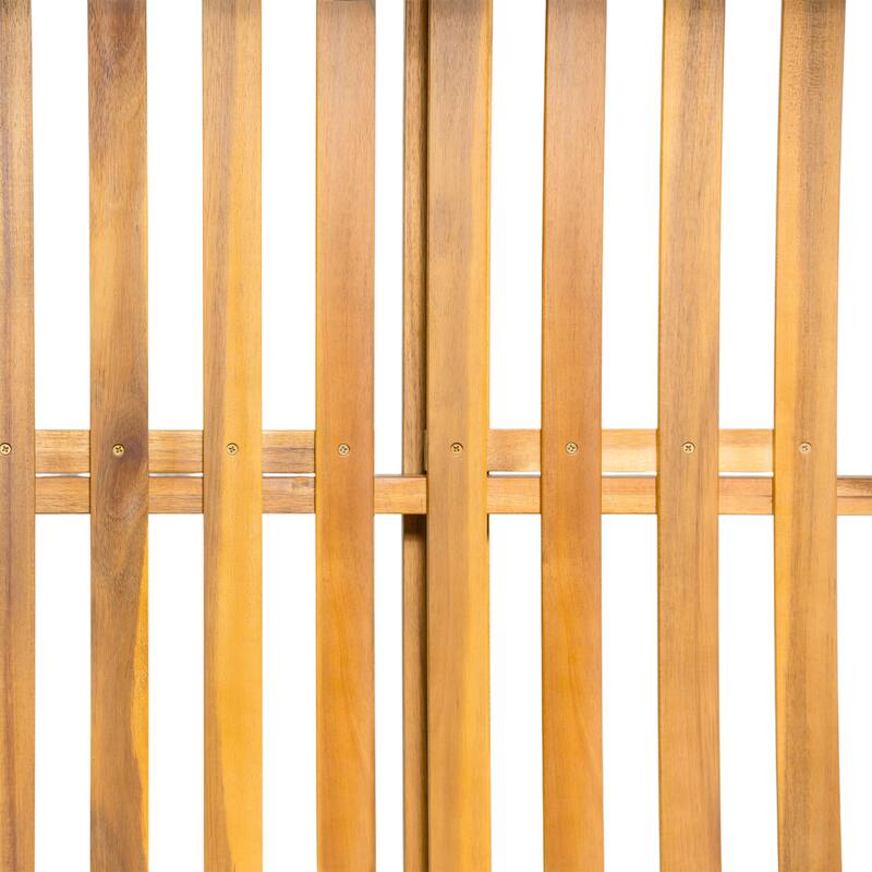 Patio Wooden Twin Size Porch Swing Daybed with 4 Hanging Ropes