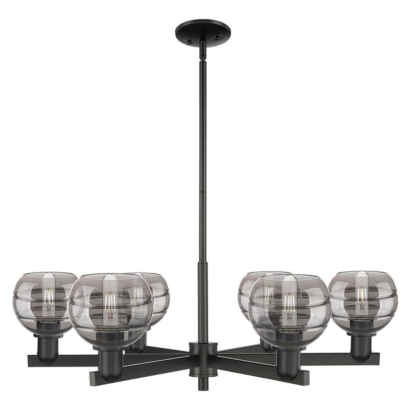 Innovations Lighting Endless Possibilities Arcadia - Rochester - 6 Light 36" Stem Hung Chandelier - Matte Black