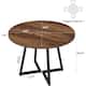 Small Dining Table for 4, 31.5 Inches Industrial Dinner Table with Metal Base
