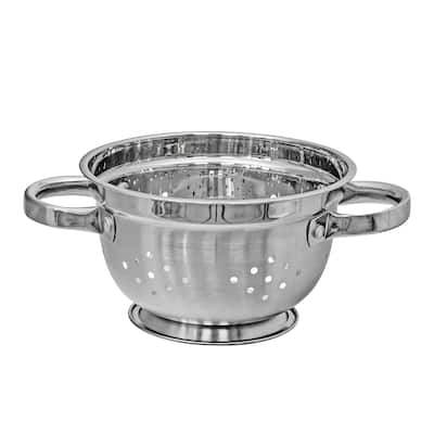 IH Casa Decor Stainless Steel Deep Colander With Handles 9.5" - Silver