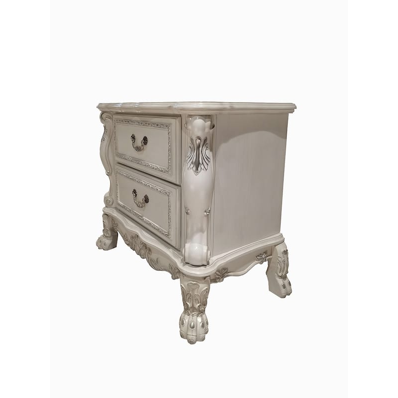Antique White Storage Nightstand with 2-drawer - Antique White