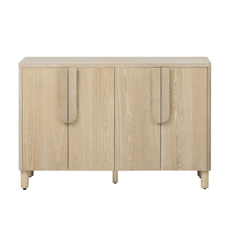 4-Door Buffet Cabinet with Adjustable Shelves for Dining Room