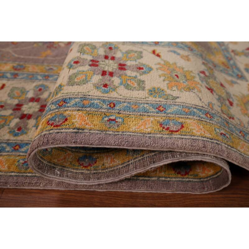 Floral Oushak Oriental Area Rug Handmade Wool Carpet - 6'5" x 9'5"