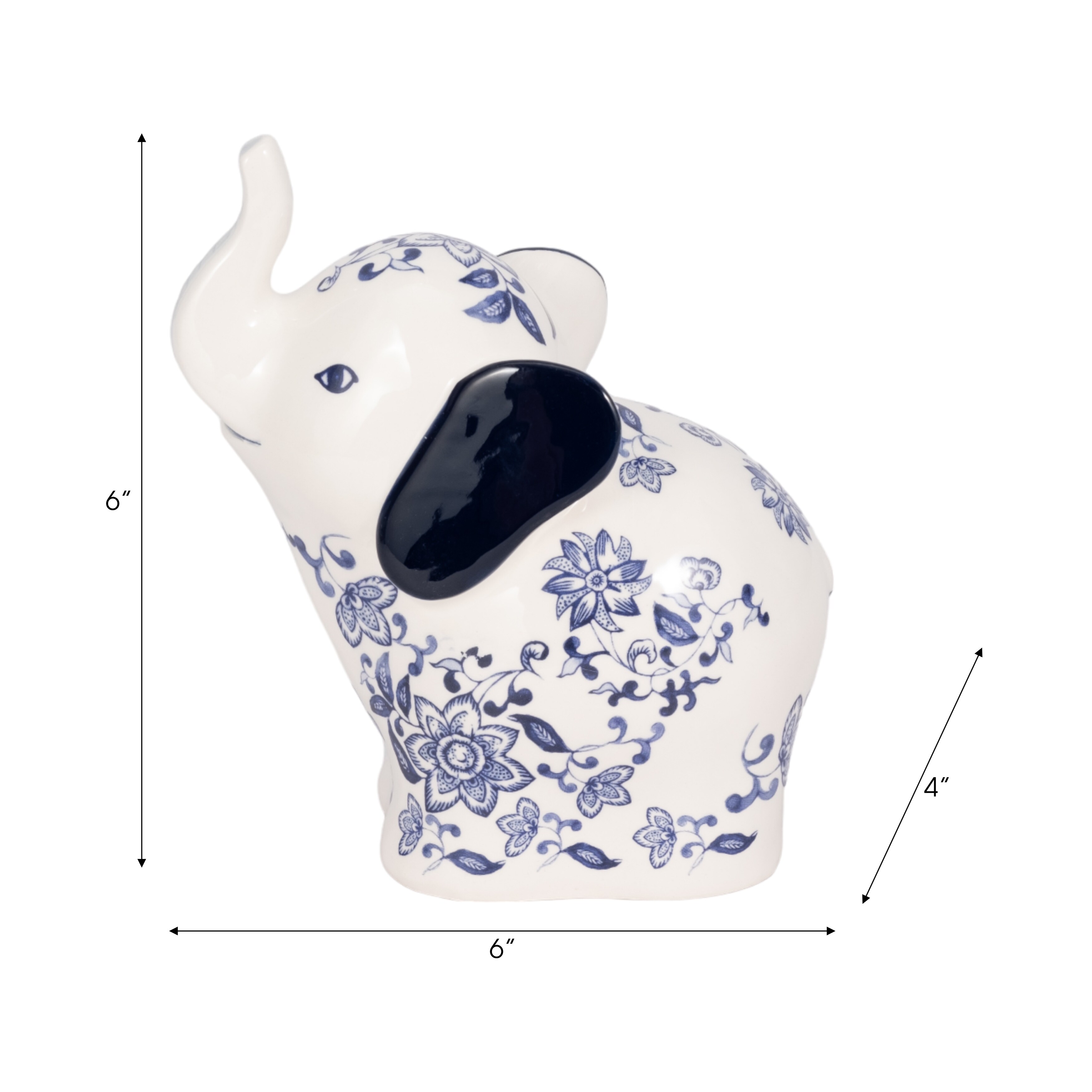 Sagebrook Home Dolomite Elephant Figurine, Bring Prosperity