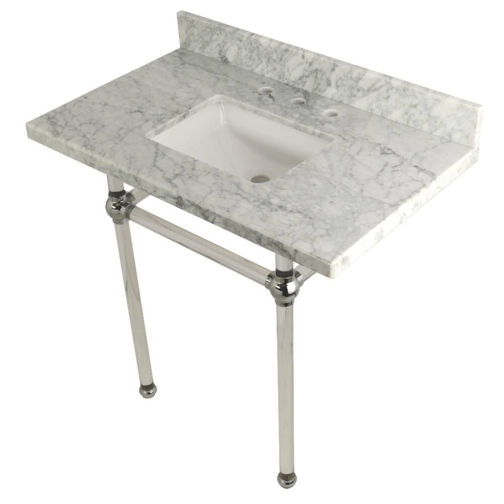 Kingston Brass Templeton 36" Rectangular Marble Wall Mounted Bathroom