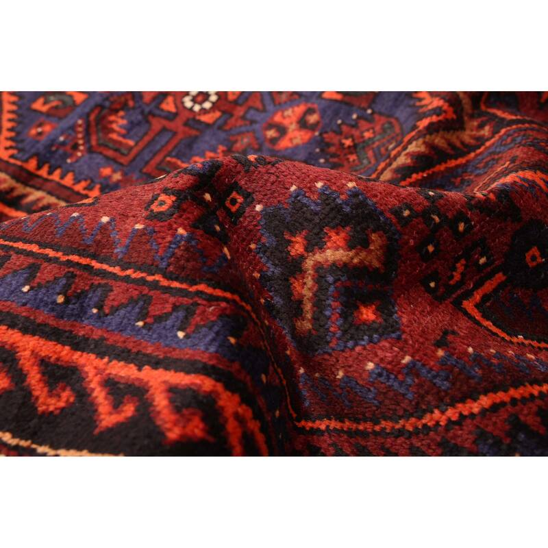 ECARPETGALLERY Hand-knotted Andelz Dark Red Wool Rug - 4'10 x 7'1