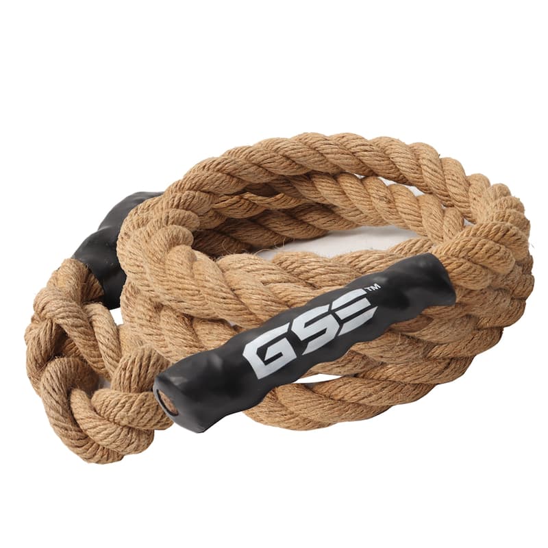 GSE™ 1.5" Gym Climbing Rope, Workout Rope for Indoor/Outdoor and Home Workouts. Great for Climbing Exercises, Strength Training - 20-ft