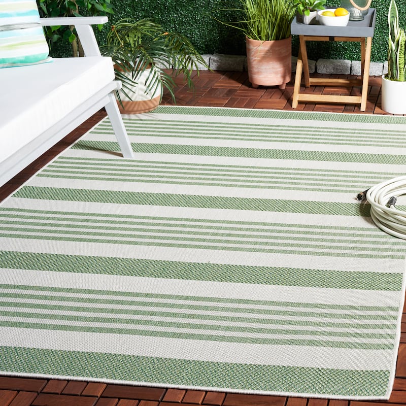 SAFAVIEH Bermuda Timi Geometric Indoor/Outdoor Waterproof Rug