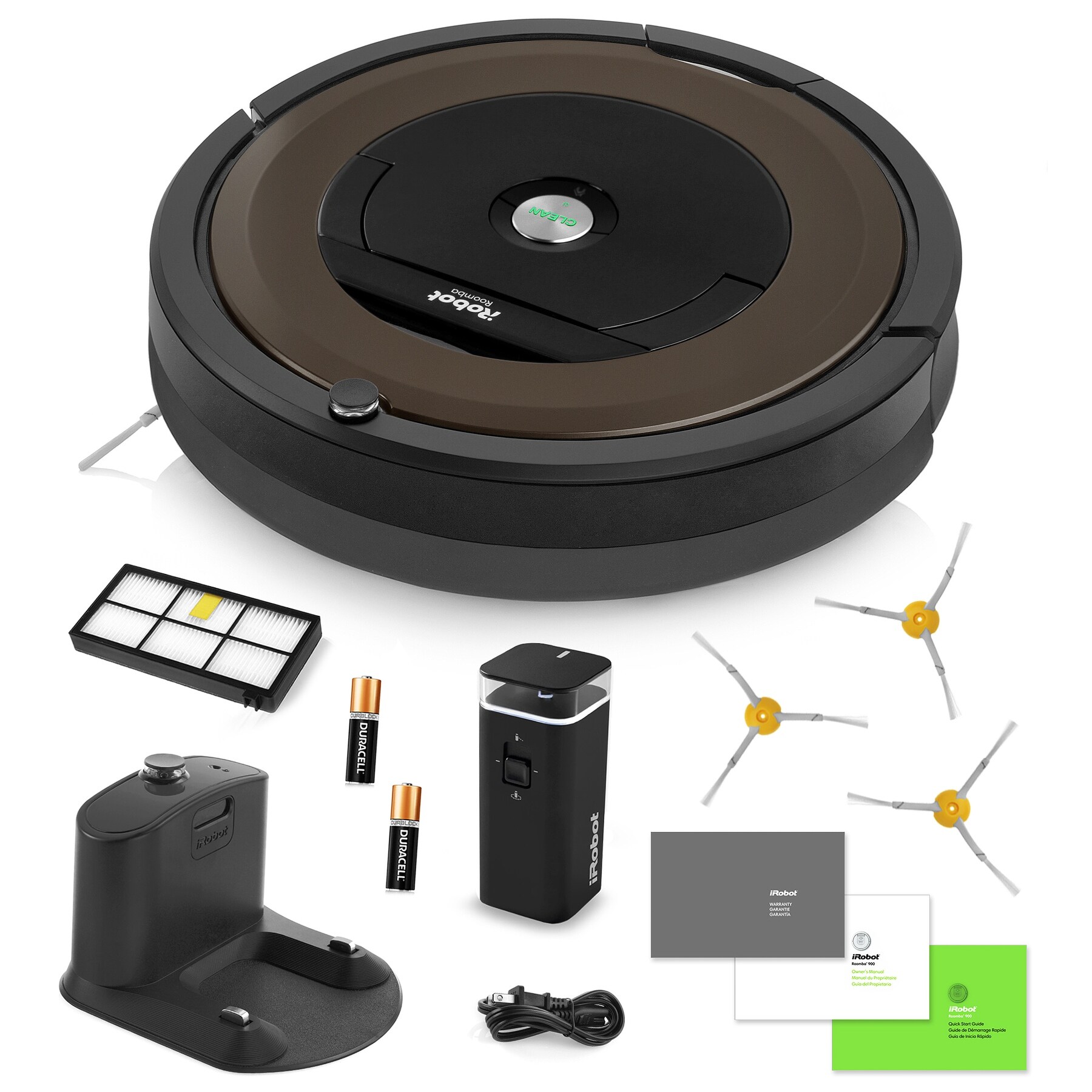 Shop Irobot Roomba 890 Vacuum Cleaning Robot Dual Mode Virtual Wall Barrier 3 Extra Side Brushes Extra Filter More Overstock 17116116