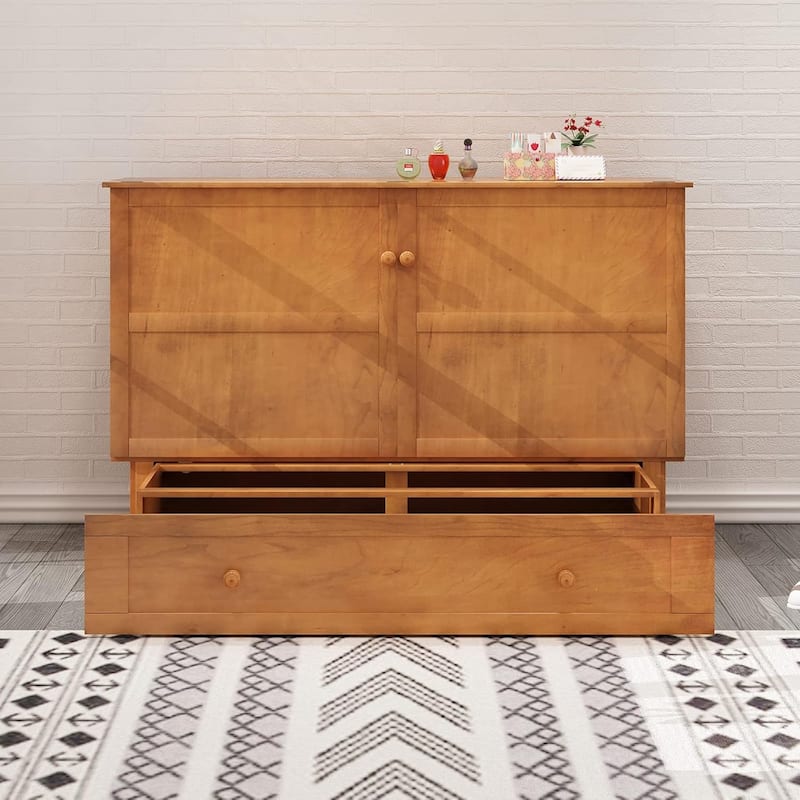 Mixoy Murphy Bed with Charging Station,Built-in Mattress