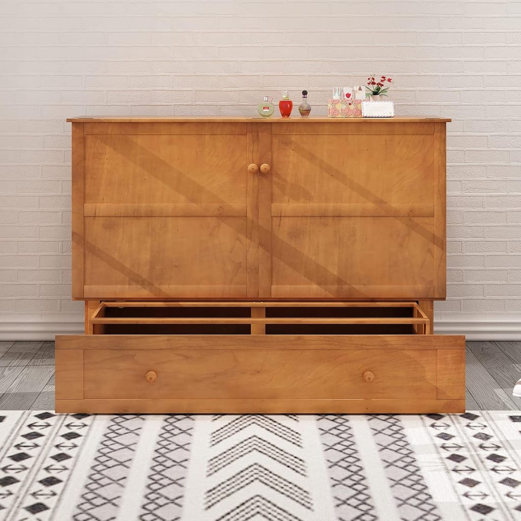 Mixoy Murphy Bed with Charging Station,Built-in Mattress