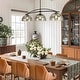 preview thumbnail 2 of 17, Modern 1/3-Light Black Chandelier with Mercury Glass Kitchen Island Light Fixture for Dining Room