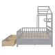 preview thumbnail 22 of 32, Roomfitters Wooden Twin/Full Size House Bed, Modern Platform Design with Two Spacious Storage Compartments and Built-In Shelf