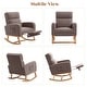 preview thumbnail 70 of 105, HOMYKA Rocking Chair for Nursery with Footrest