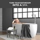preview thumbnail 25 of 27, Bamboo Shower Bench Spa Stool - Wood 2-Tier Seat, Foot Rest Shaving Stool with Non-Slip Feet + Storage Shelf