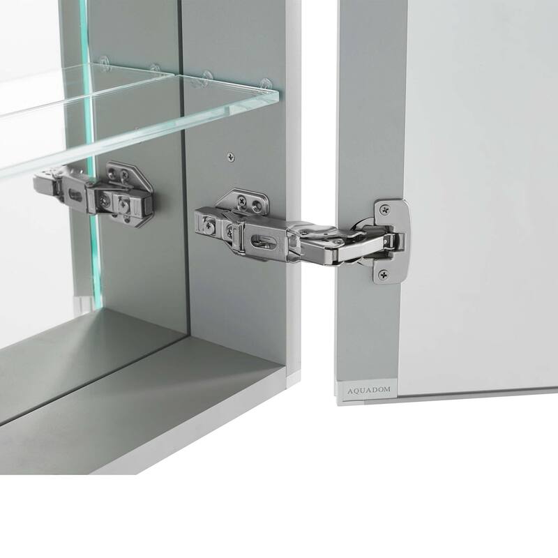 AQUADOM Royale Plus 48"x36"x5" LED Medicine Mirror Cabinet, Defogger, Dimmer, LED 3X Makeup Mirror, Outlets, Interior LED Light