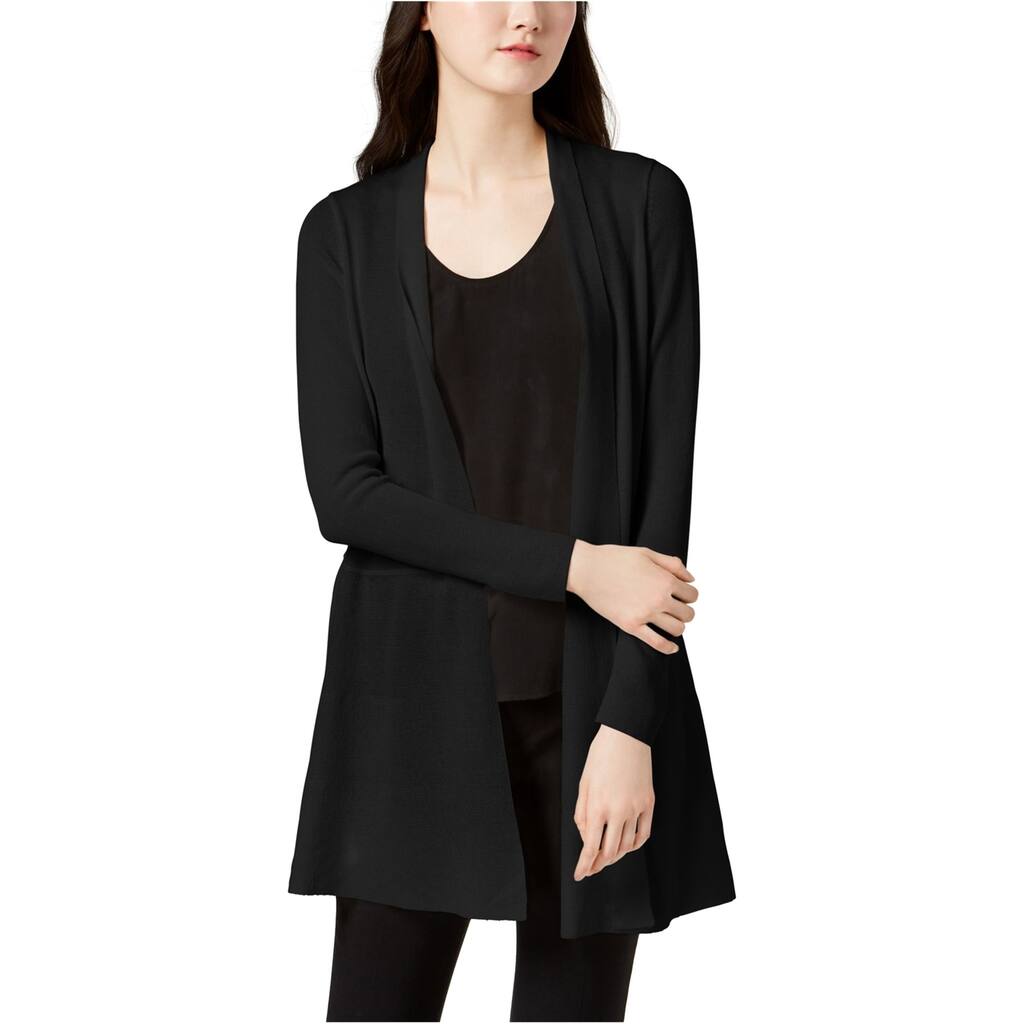 Anne Klein Womens Open Cardigan Sweater,, Black, XX-Small
