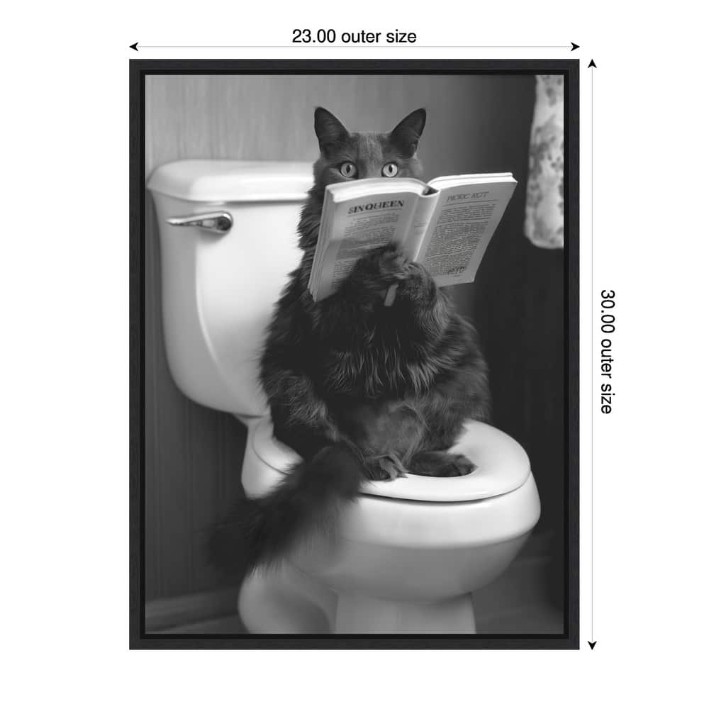 The Sin Queen Throne Room Cat by Niky Rahner Framed Canvas Wall Art