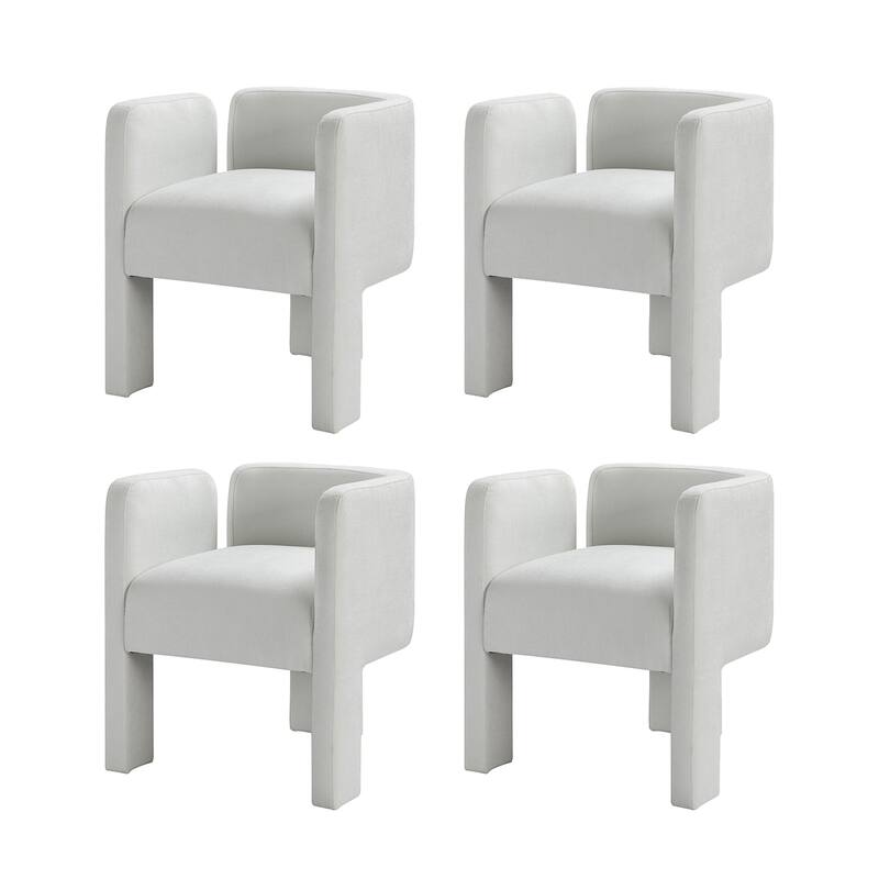 Friedrich Modern Left-facing Cutout Dining Chair with Three-legged Design Set Of 4 By HULALA HOME