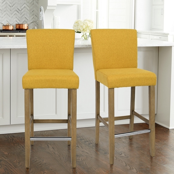 yellow counter height stools