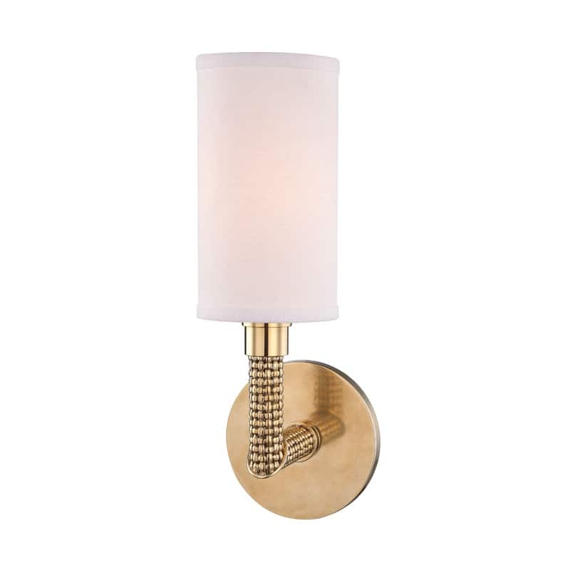 Hudson Valley Lighting Dubois Single Light 13" Tall Wall Sconce - Aged Brass