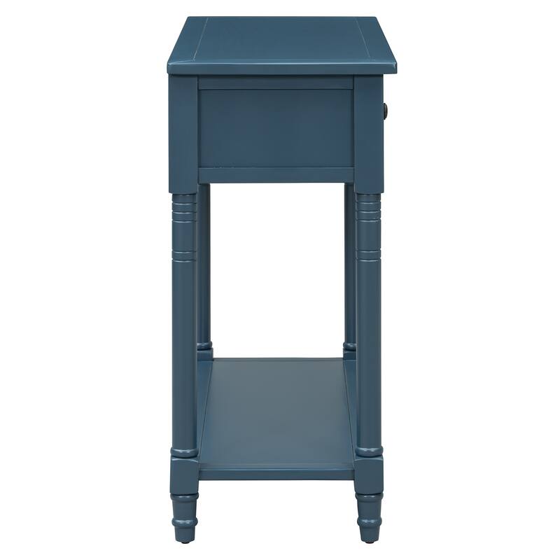 Traditional Design Console Table with Drawers and Shelf