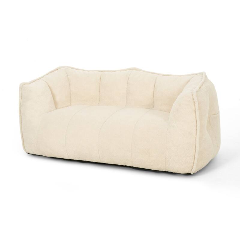 Teddy Fleece 2-Person Bean Bag Sofa