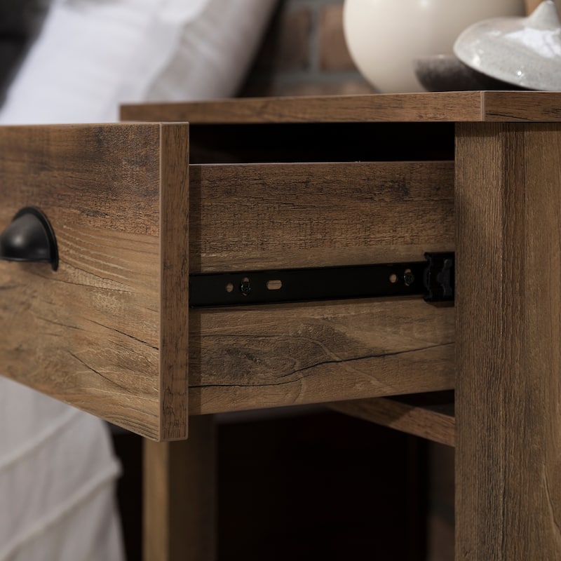Walker Edison 18-inch 1-drawer Farmhouse Side Table (Set of 2)