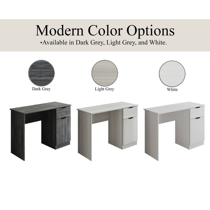 CraftPorch Mid Century wooden Writing Table with Cabinet