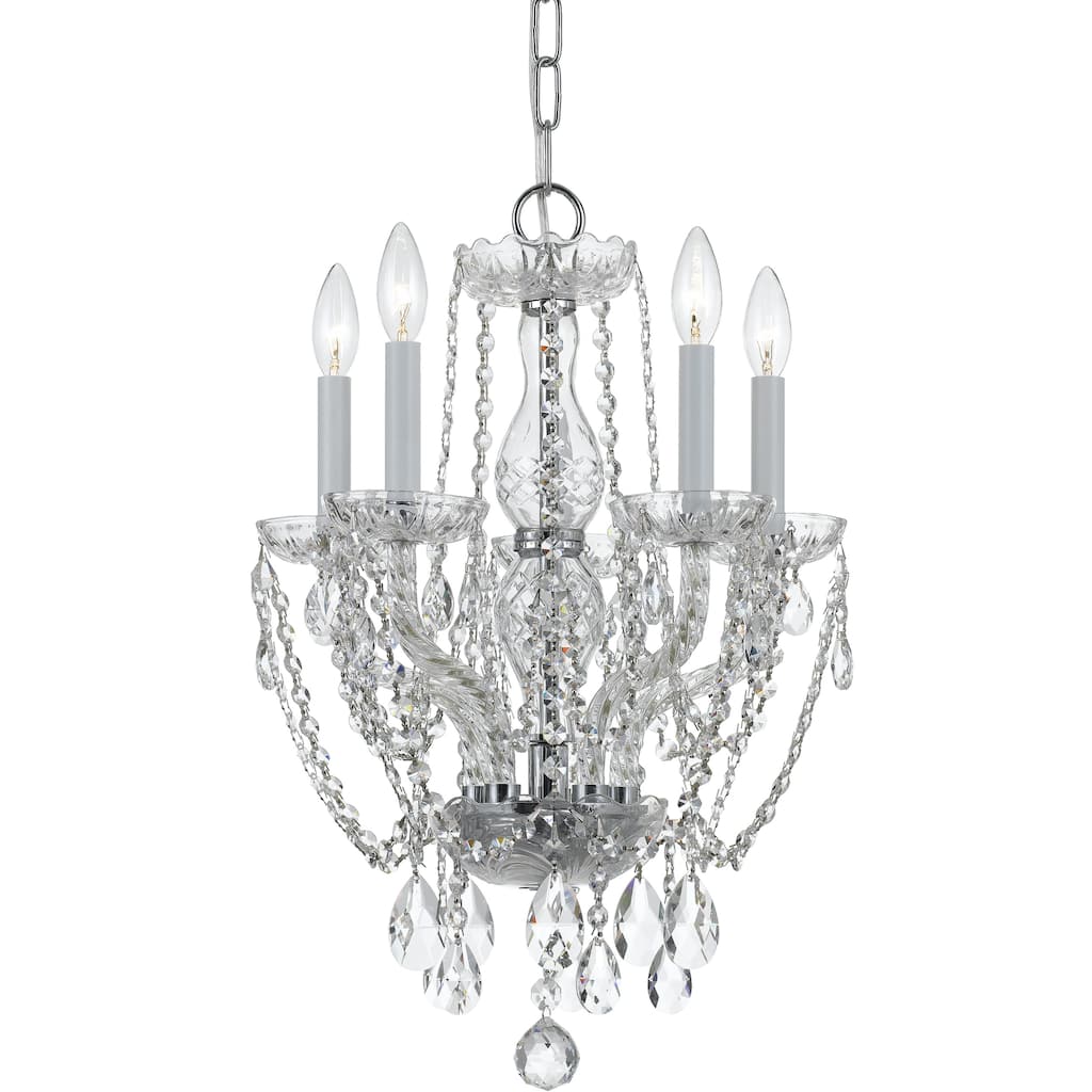 Traditional Crystal 5 Light Spectra Crystal Mini Chandelier - 14'' W x 20'' H