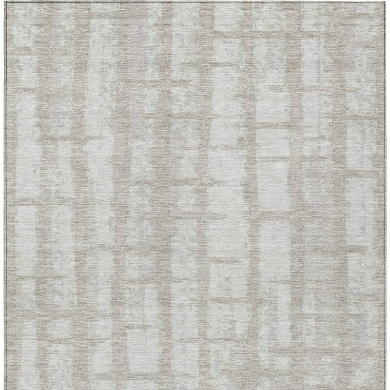 HomeRoots Striped Transitional Rectangle Outdoor Rug