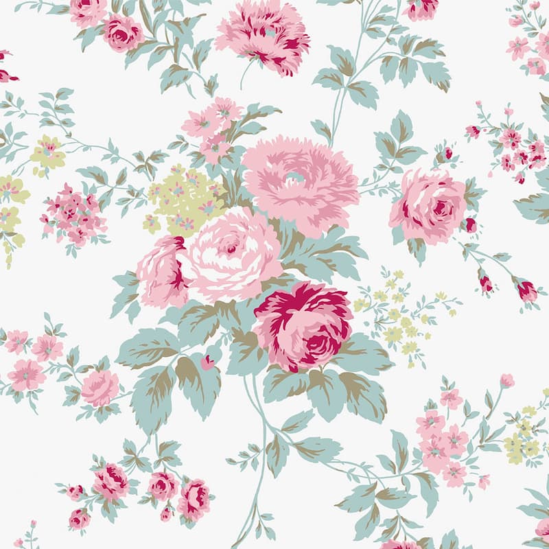 Shabby Chic by Rachel Ashwell Wild Flower Off White Wallpaper