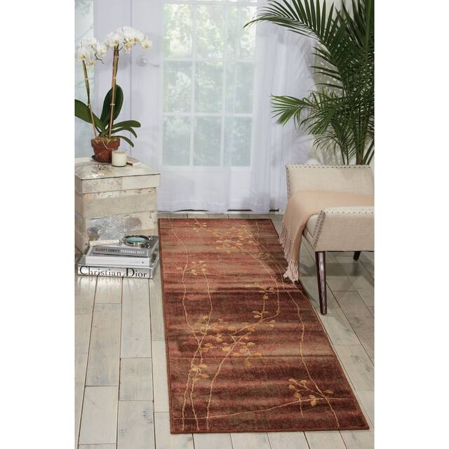 Copper Grove Oxford Floral Area Rug - Dark Brown - 2' x 5'9" Runner