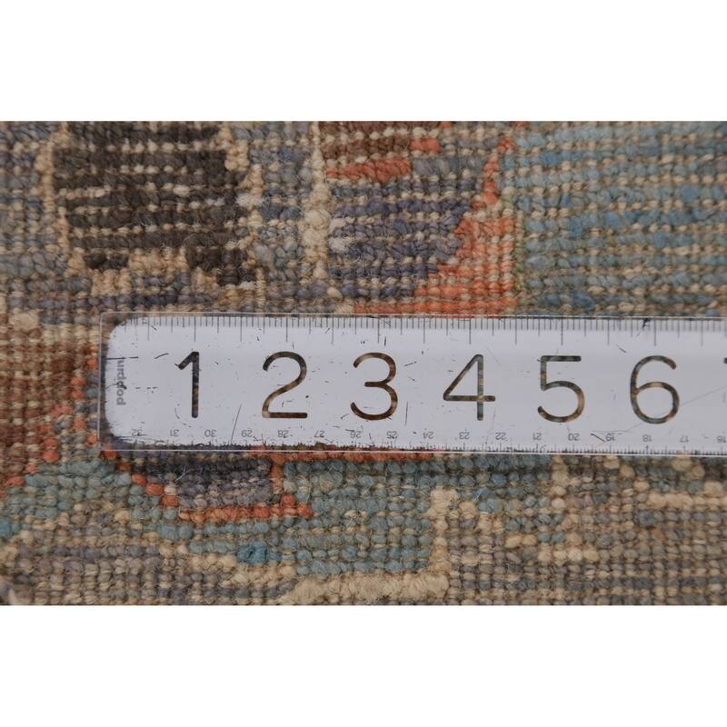 Hand Knotted Oriental 100% Wool Carpet Transitional All-Over Greys & Charcoal Oushak Area Rug - 10' 0'' X 8' 0''