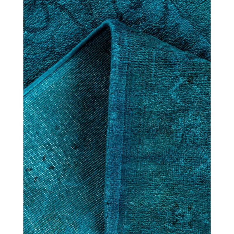 Contemporary Overdyed Wool Hand Knotted Runner - 2' 5" x 14' 3"