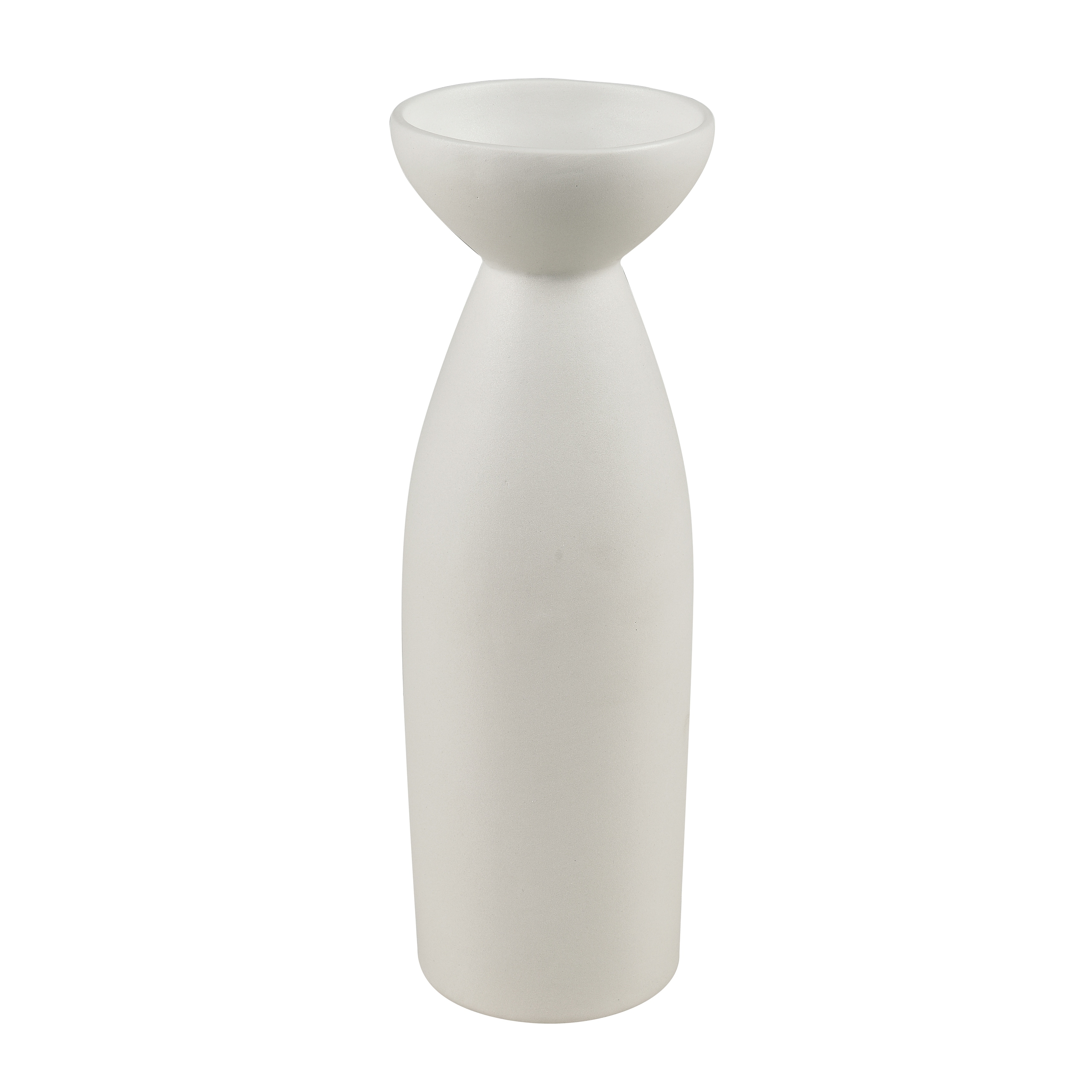 Elk Home Vickers White Earthenware 4.5 Inch Wide Vase