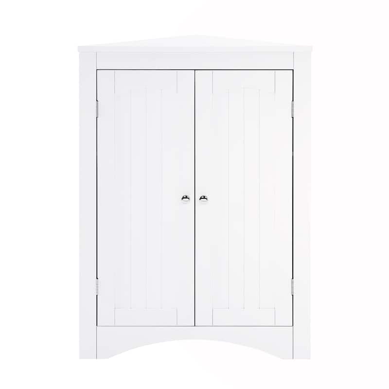 Corner Cabinet with Doors and Shelves