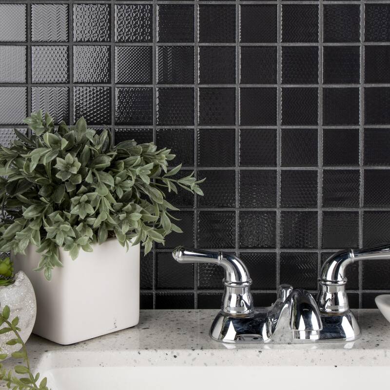 Merola Tile Celadon Graphite 11-5/8" x 11-5/8" Porcelain Floor and Wall Tile
