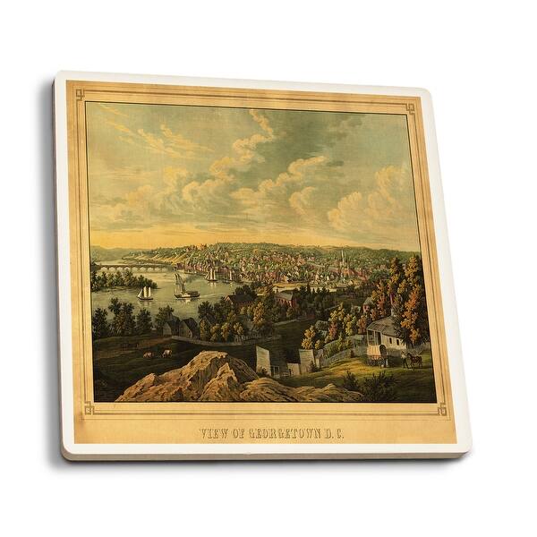 Shop Georgetown Washington Dc 1855 Panoramic Map Set Of 4