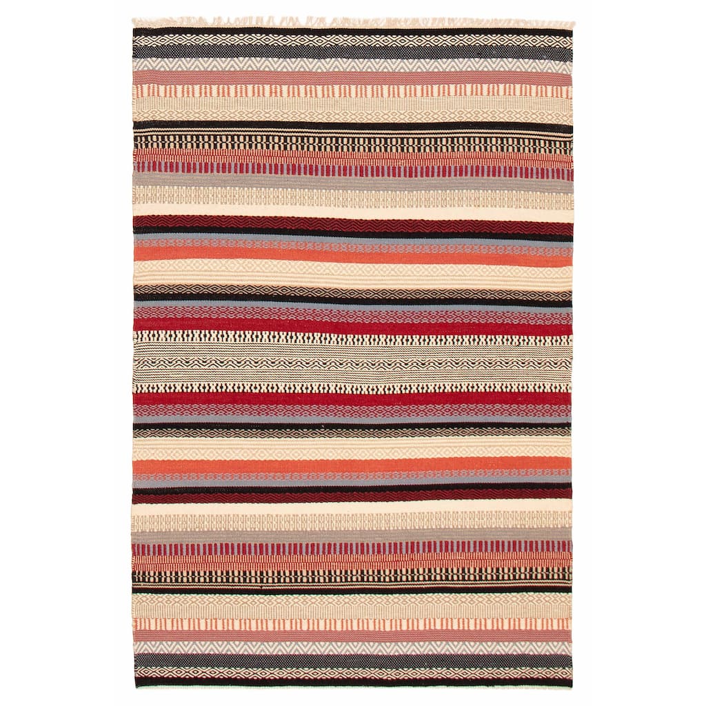 Nevada Red Kilim 5'0" x 7'7" - 5'0 x 7'7