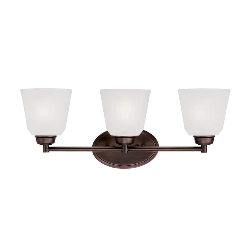 Franklin Bathroom Vanity Light- 3 Lights - Rubbed Bronze