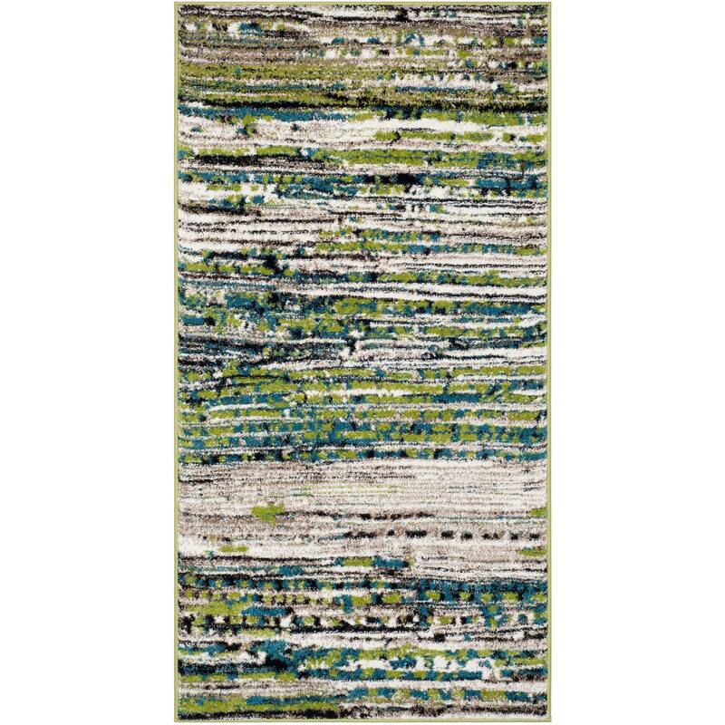 SAFAVIEH Porcello Neri Modern Multicolor Abstract Area Rug - 2'3" x 4' - Cream/Green